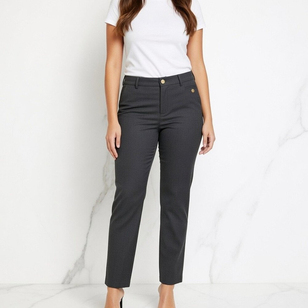 J.McLaughlin Women's Black Tapered Leg Dress Pants, Size 6‎